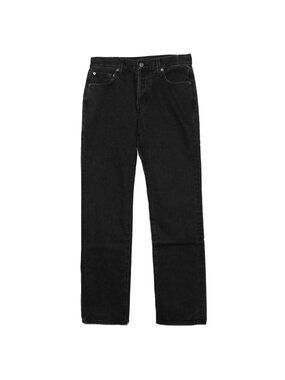 Edwin Simone Mid-Rise Button Fly Straight Denim Jeans Maire Black Size 24 USA